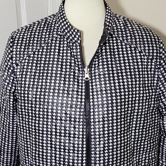Chico's Zenergy Reversible Houndstooth Puffer Jacket Women's 2P Petite Large - Picture 6 of 13